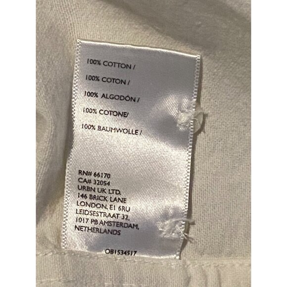 Urban Outfitters White Cotton Button-Up Shirt XL - Picture 3 of 11